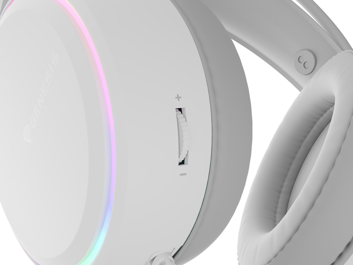 Kufje gaming Genesis Neon 613, on-ear, USB/3.5mm, të bardha