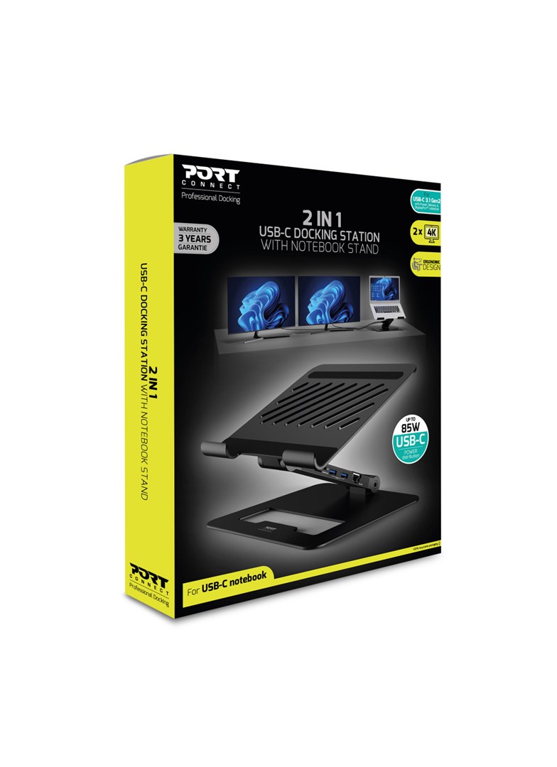Stacion dokues USB-C me mbështetje për PC, 2 x 4K, 85W