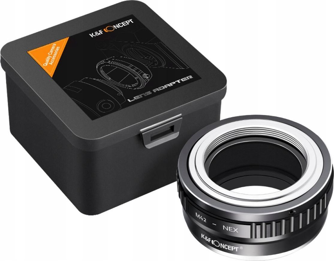 Adapter lente K&amp;F Concept KF06.305, M42 në Sony E NEX, i zi