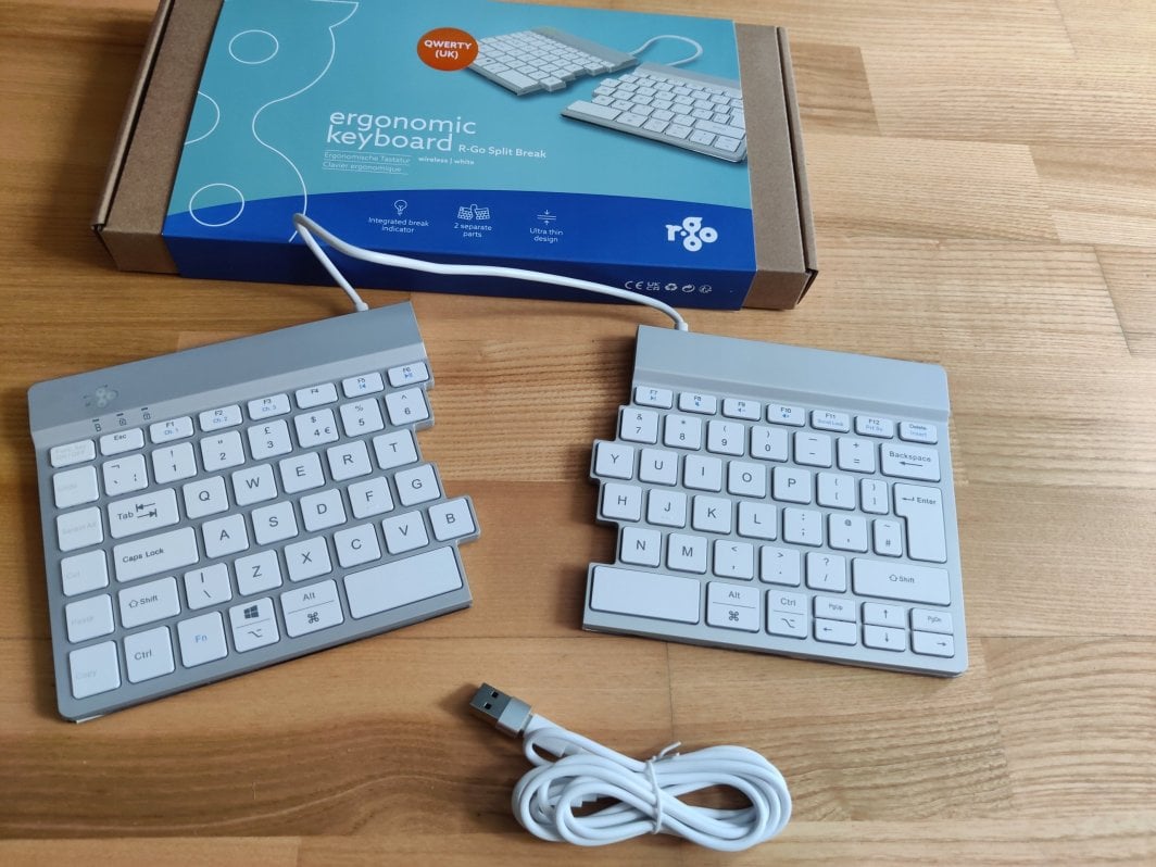 Тастатура R-GO Tools, wireless, UK, бело
