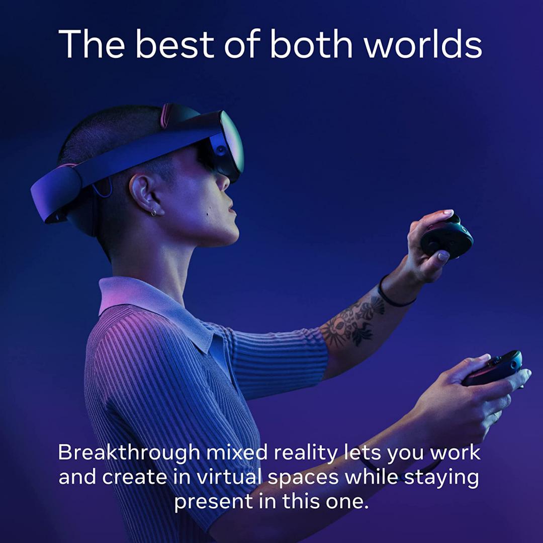 Syze VR Meta Quest Pro, realitet i përzier, wireless, të zeza