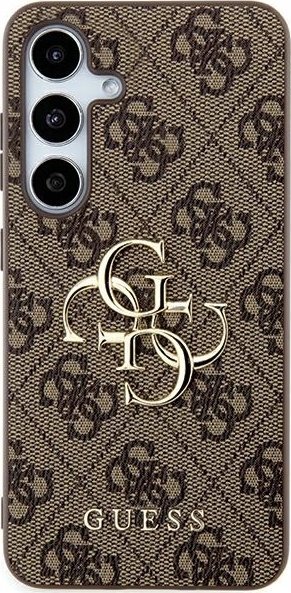 Mbulesë telefoni Guess 4G Metal Logo, për Samsung Galaxy A35 5G, PU, kafe