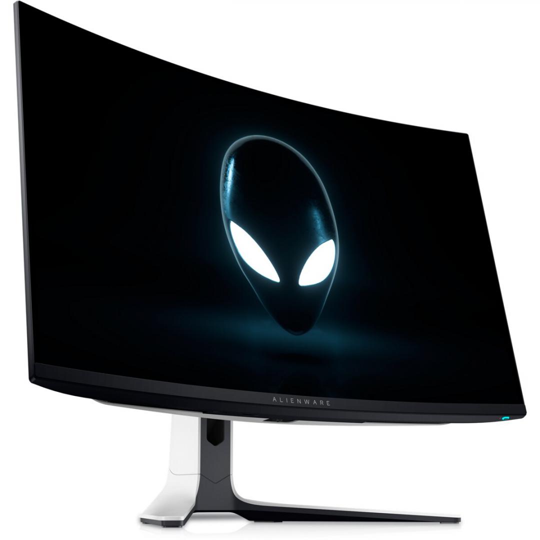 Monitor gaming Alienware AW3225QF, 32", 4K QD OLED, 240Hz, i zi e bardhë