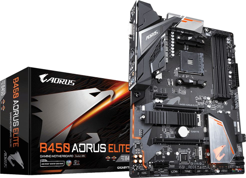 Pllaka amë Gigabyte B450 AORUS ELITE, DDR4, ATX,4