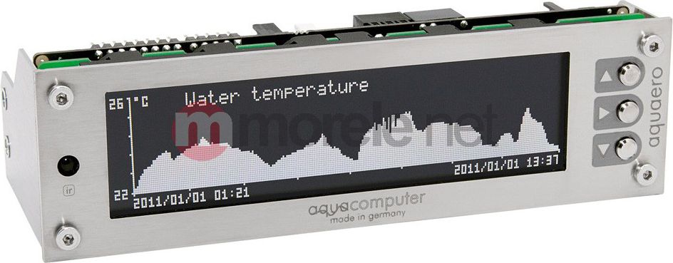 Kontrollues ventilatorësh PC Aquacomputer Aquaero 6 Pro, USB, ekran LCD grafik, argjendtë