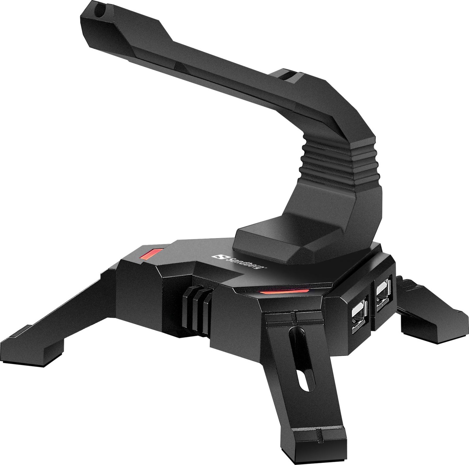 Mbajtës kabllo maus me USB Hub Sandberg 2in1 133-92, 4x USB, i zi