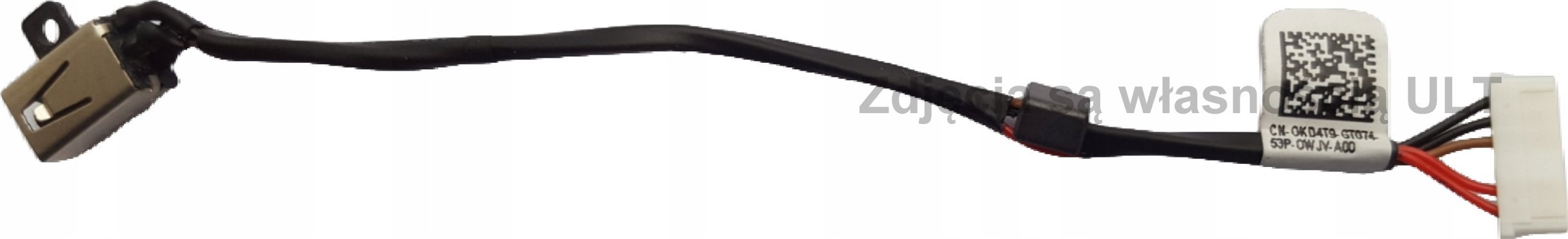Kabllo me DC Power Jack Dell, zëvendësuese për laptop, e zezë