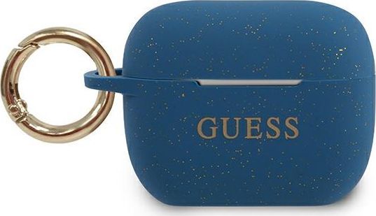 Kasë Guess GUACAPSILGLBL për AirPods Pro, e kaltër me vezullim