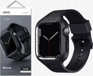 Rrip dhe mbrojtëse UNIQ Monos 2in1 për Apple Watch 44mm 45mm, plastik, e zezë