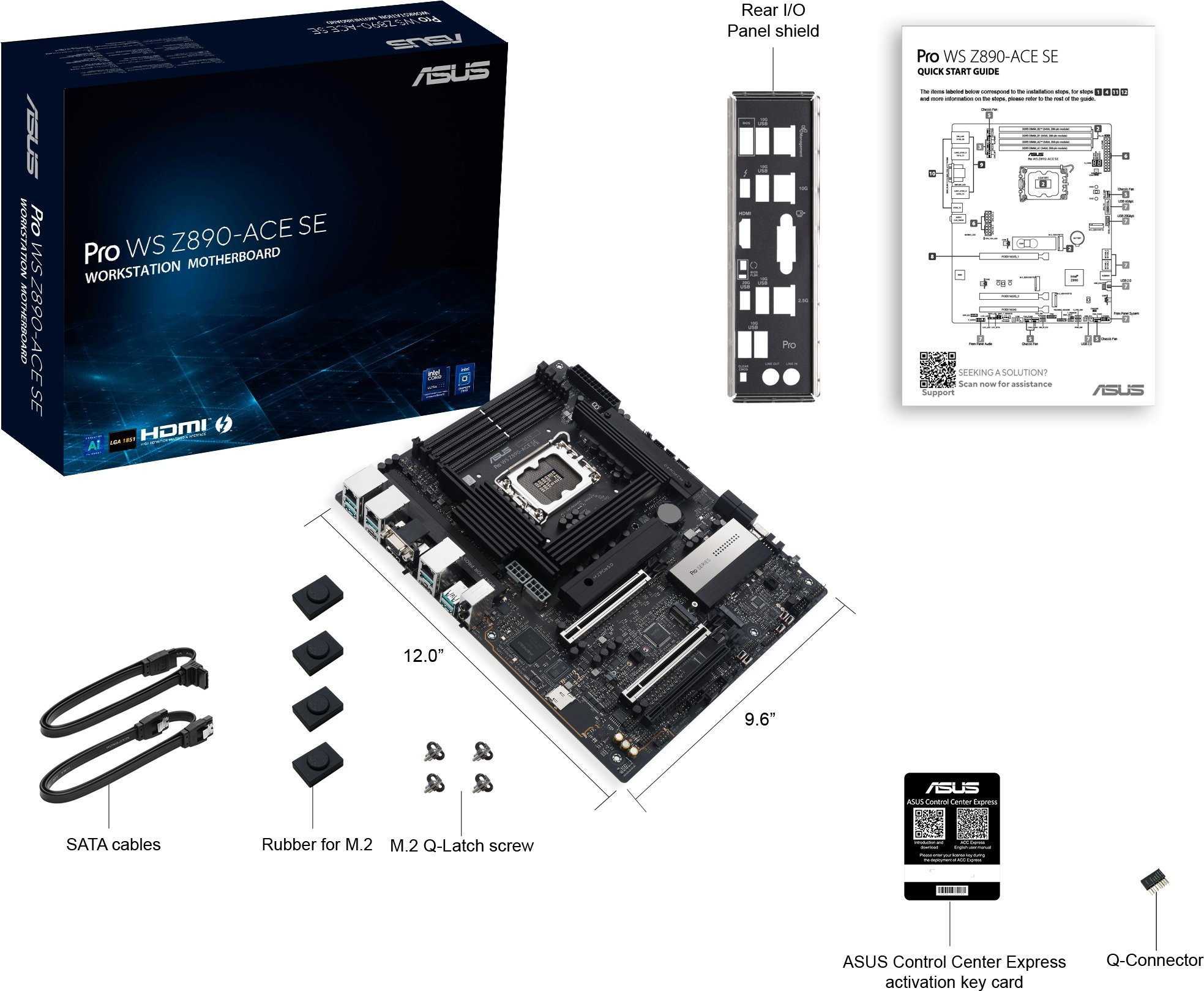 Pllakë amë ASUS Pro WS Z890 ACE SE, Intel Z890, LGA 1851, ATX