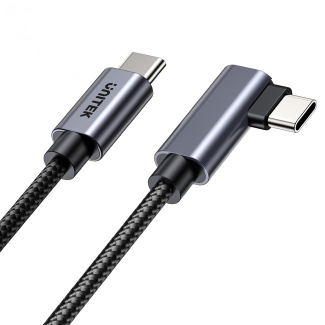 Kabllo Unitek USB-C 90° PD100W, 3m	