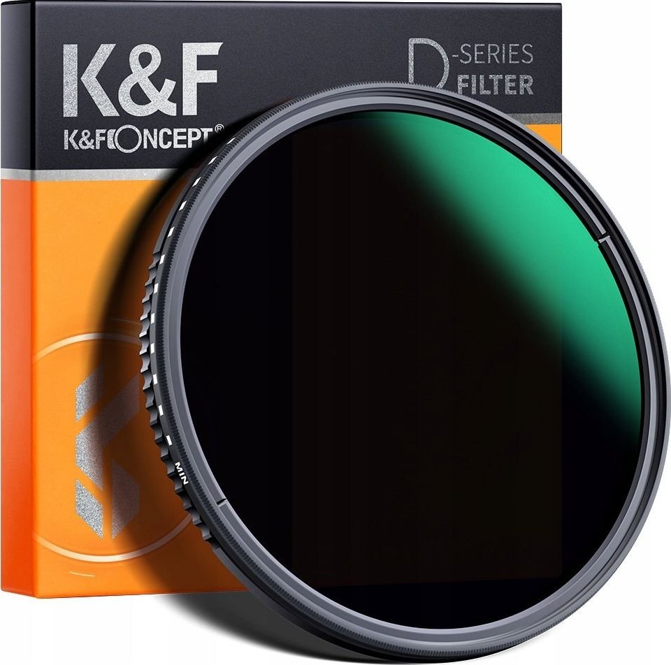 Filtër ND i rregullueshëm K&amp;F Concept Nano D Series KF01.1832, ND3 ND1000, 55mm, gri