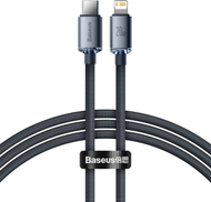 Kabllo karikimi / të dhënash Baseus Crystal Shine Series USB-C - Lightning, 20W, 1.2m, e zezë