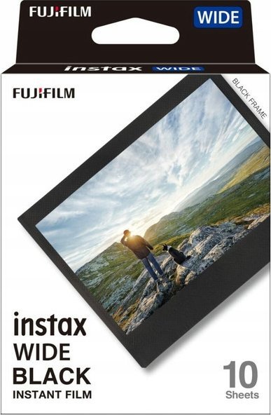 Film fotografik Fujifilm Instax Wide, Black, 10 ekspozime