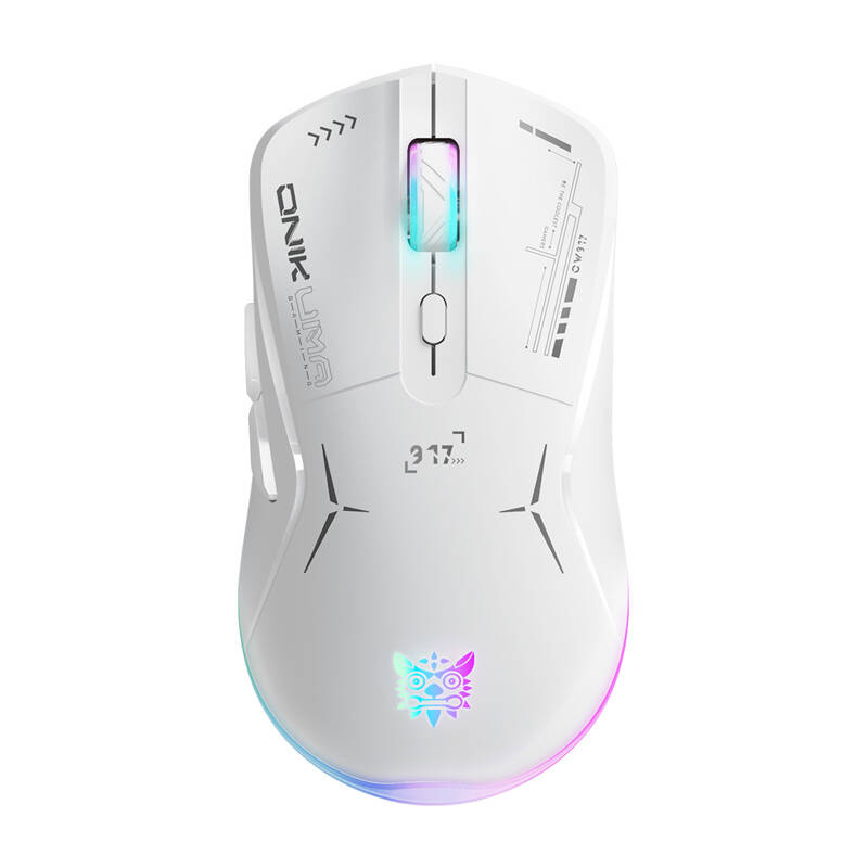 Maus gaming Onikuma CW917, wireless Bluetooth, RGB, i bardhë