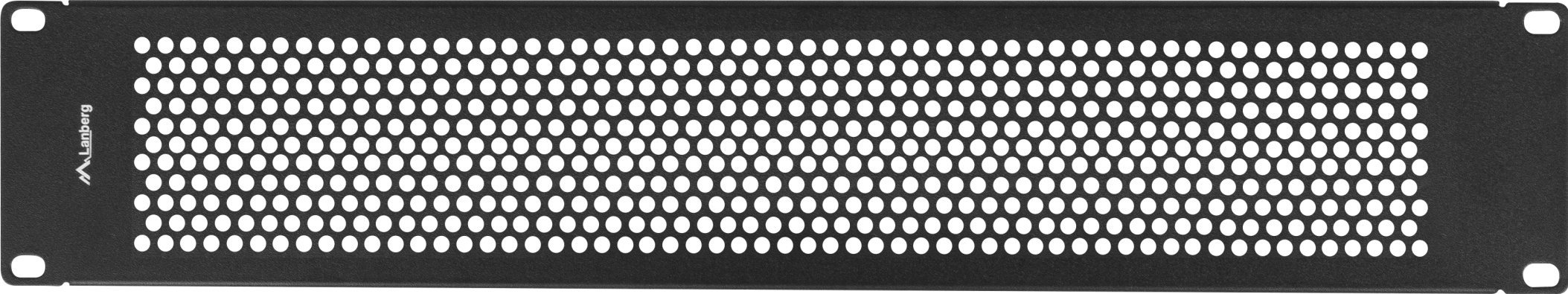 Panel i verbër i perforuar për kabinet 19" Cali Rack, 2U, i zi