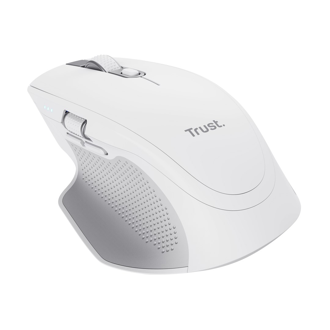 Maus Trust Ozaa+, RF Wireless + Bluetooth, 3200 DPI, i bardhë