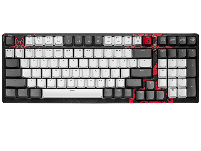 Tastierë mekanike Gaming A4 Tech BLOODY S98, USB, RGB, e gjelbër