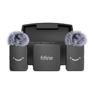 Mikrofon wireless FIFINE M9, sistem dual, me kuti karikimi, i zi