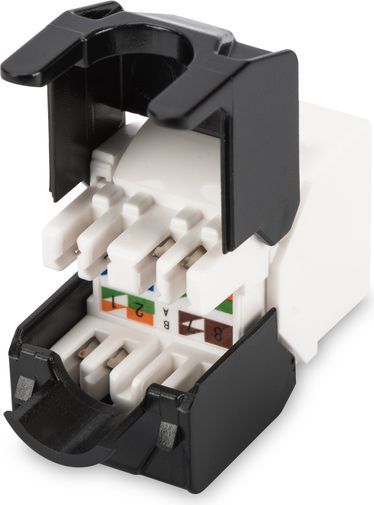 Konektor për kabllo Digitus Keystone module cat.6 unshielded toolless S / 17mm (DN-93603), i bardhë/zi