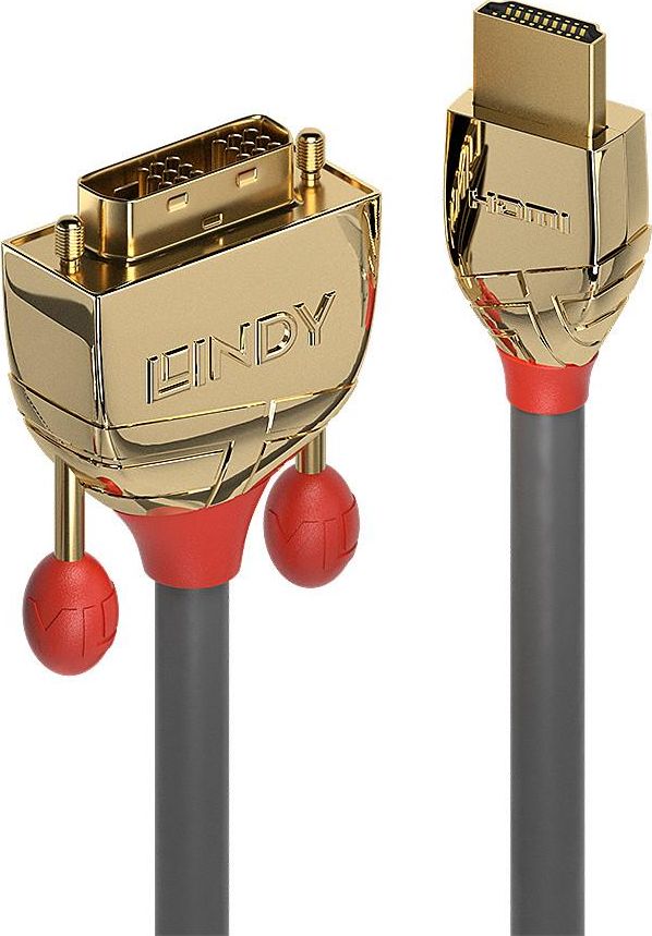 Kabllo HDMI në DVI-D Lindy, 0.5m, Full HD 1080p, i zi