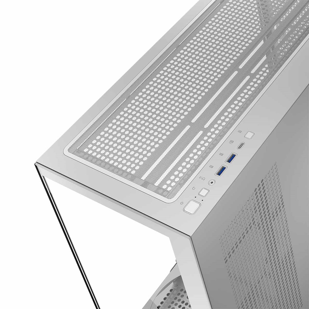 Kuti kompjuteri Modecom Stellar NF ARGB 20, ATX, pa ventilatorë, e bardhë