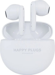 Kufje pa tela Happy Plugs Joy Lite, True Wireless, me kuti karikimi, të bardha