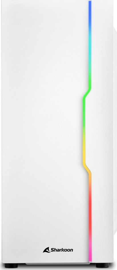 Kuti kompjuterike Sharkoon RGB Slider, midi ATX, panel xhami i temperuar, e bardhë