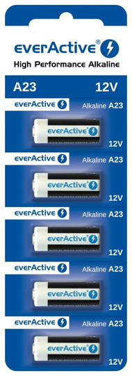 Bateri alkaline EverActive A23, 12V, paketim 5 copë