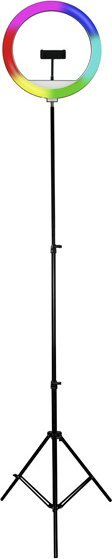 Ring llambë Powerton WPRL2RGB, 13", LED RGB, me tripod
