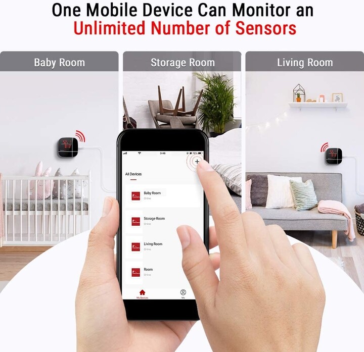 Termometër ThermoPro TP90, i zi