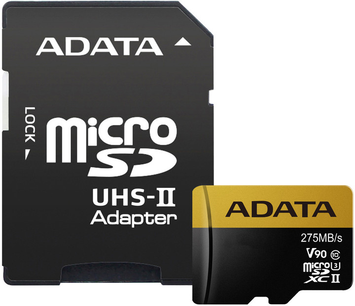 Kartë memorie ADATA Micro SDXC Premier One 64GB UHS-II U3 ​​+  përshtatës SD