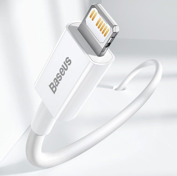 Kabllo USB Baseus USB C në Lightning, 1 m, 20W, e bardhë