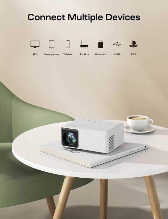 [OUTLET] Projektor Apeman LC500 Mini HD, i bardhë