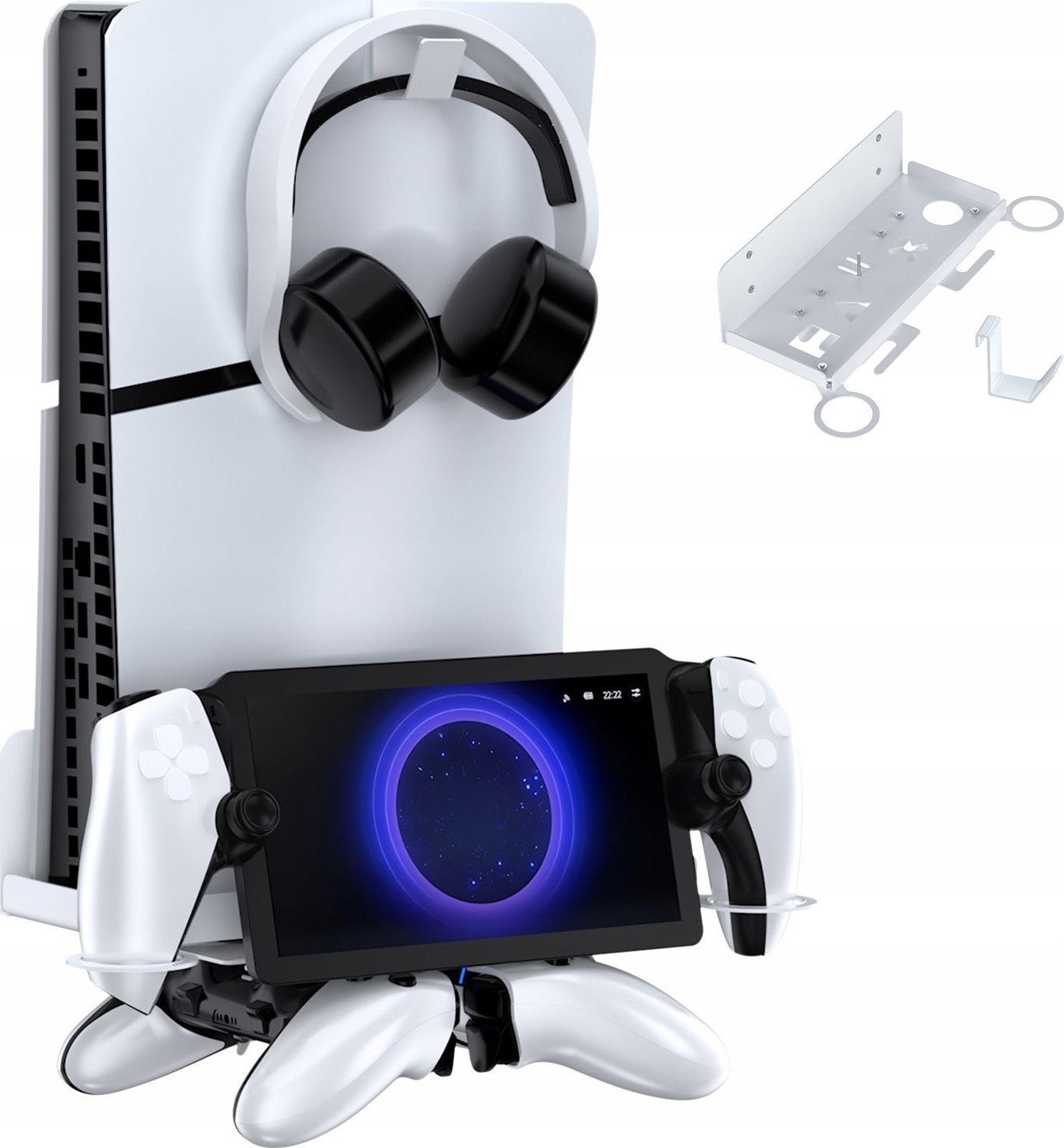 Mbajtës muri JYS për Sony PlayStation 5 PS5 Slim PS Portal, varëse murale, i zi