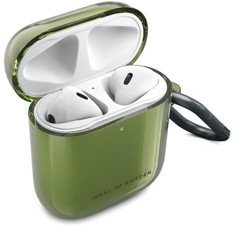 Çantë për kufje IDeal of Sweden Designer Hard Cover Khaki Chiaro, mbrojtëse për AirPods, jeshile khaki