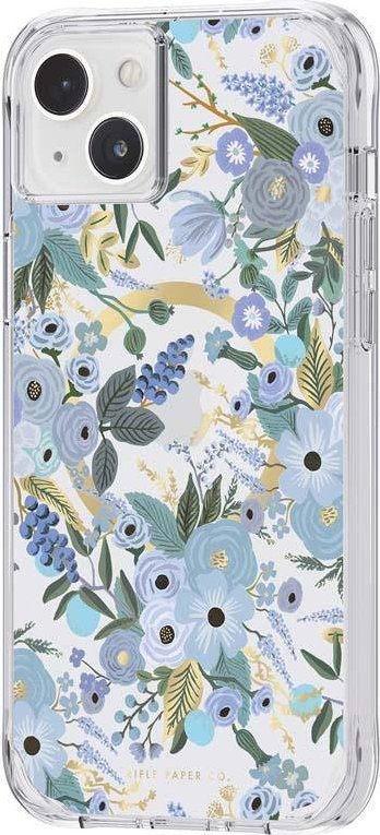 Futrollë telefoni Rifle Paper Co Apple iPhone 14 Plus, MagSafe, Garden Party blu