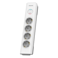 Kabllo vazhduese Philips SPN7040WA/58, surge protection,  4 dalje, 2m, e bardhë