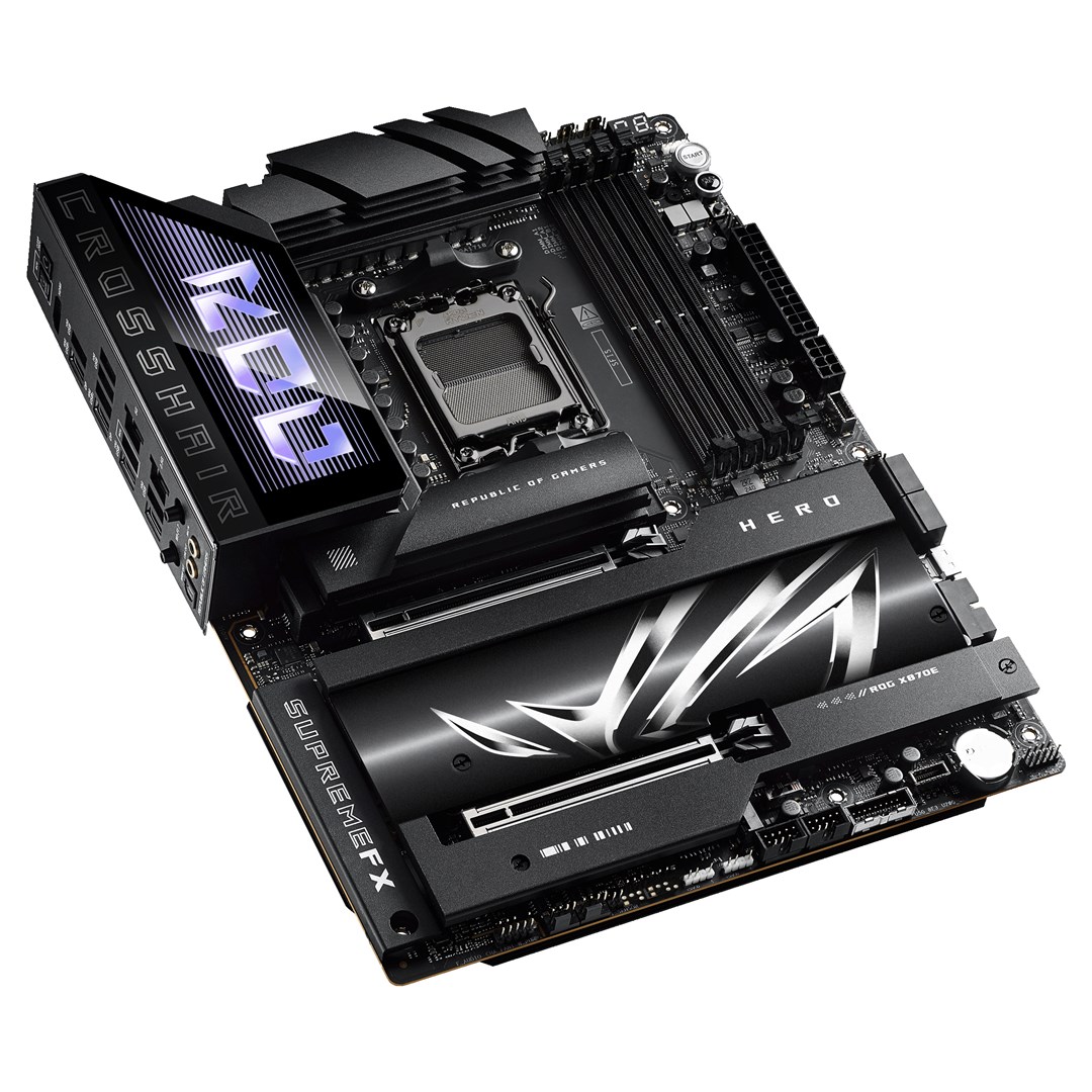 Pllakë amë ASUS ROG CROSSHAIR X870E HERO, AM5, DDR5, Wi-Fi 7, e zezë