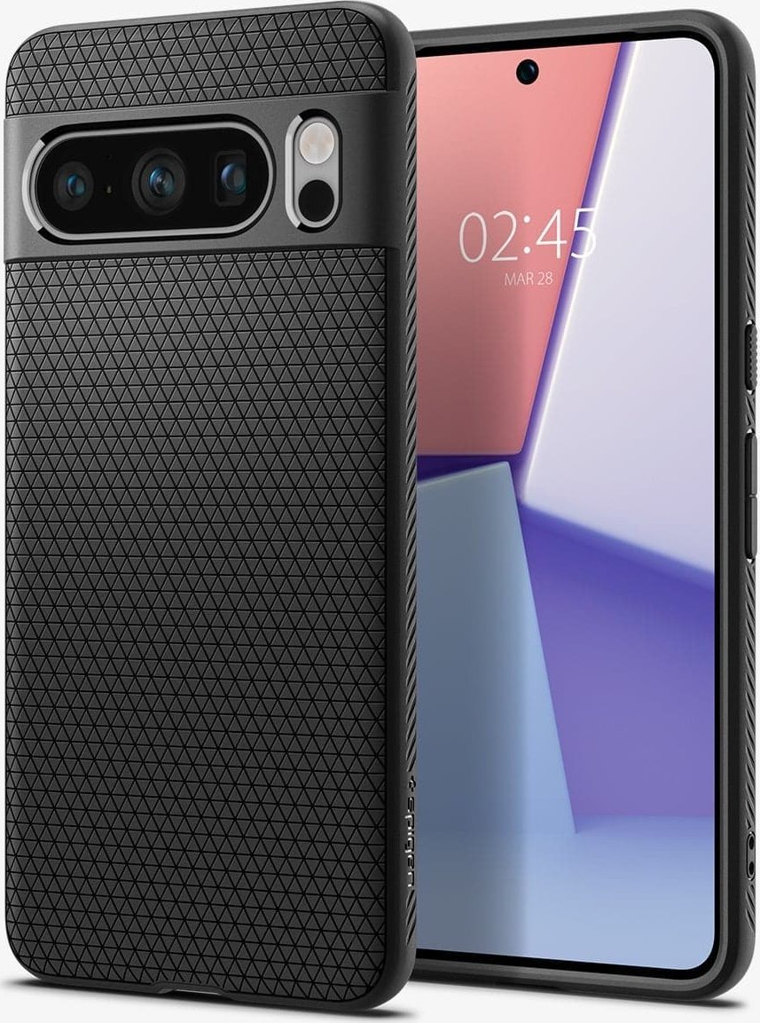 Mbështjellës telefoni Spigen Liquid Air për Google Pixel 8 Pro, mat, i zi 2