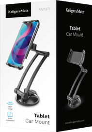 Mbajtëse universale për tablet Kruger&amp;Matz KM1371, krah 24 cm, rrotullim 360°, e zezë