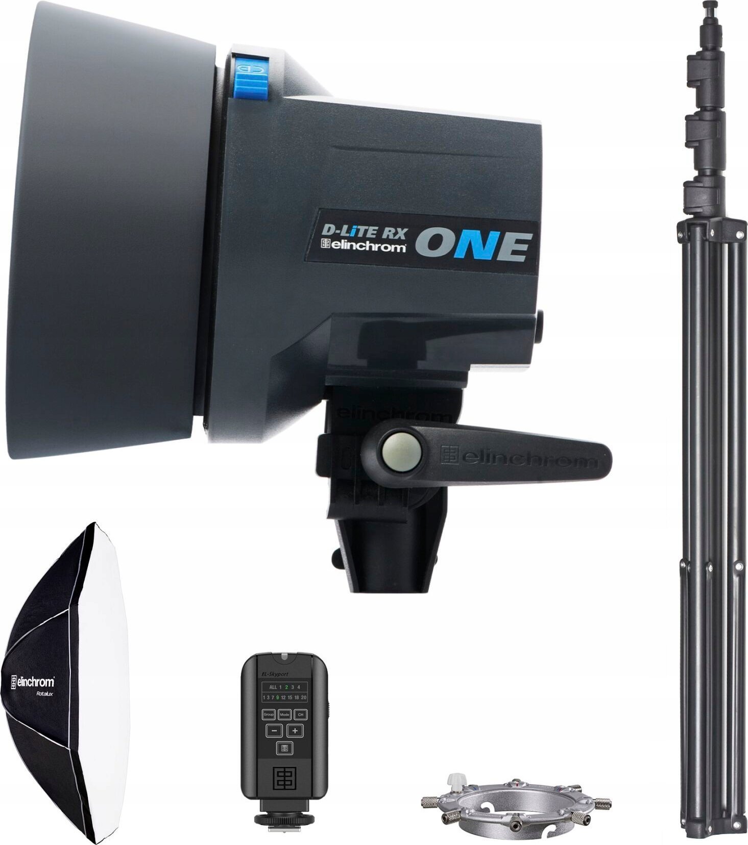 Set ndriçimi fotografik Elinchrom D Lite RX ONE Newborn Portrait Kit, blic studio kompakt, për portrete dhe të porsalindur