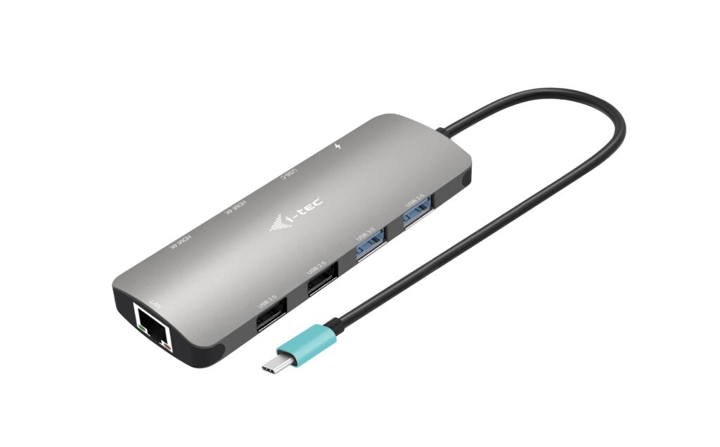 Stacion dokimi i-tec USB-C Metal Nano, 2x HDMI, 100W, i hirtë
