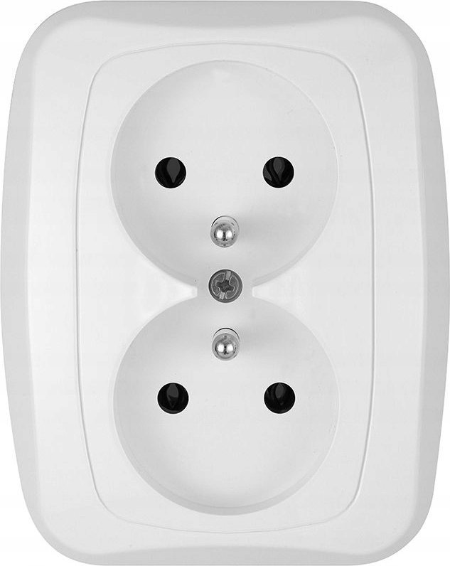 Prizë e dyfishtë e murit Montis PT-6A Simplex MT054Z, 16A 250V, me tokëzim, e bardhë