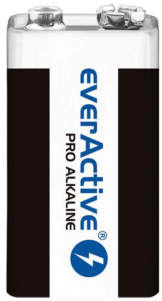 Bateri EverActive Pro Alkaline 6LR61, 9V, 650mAh