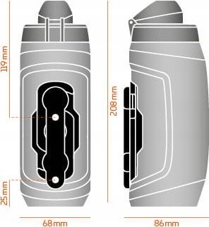 Shishe uji Fidlock Twist 590, 590 ml, pa BPA, transparente