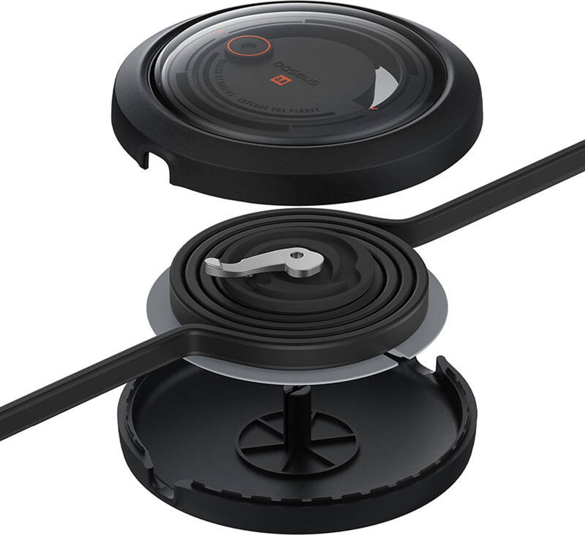 Kabllo karikimi Baseus Free2Draw 3 në 1, USB në USB C Lightning Micro USB, 100W 1.1m, e zezë