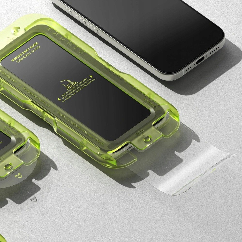 Qelq mbrojtës Ringke Easy Slide për iPhone 17, set 2 copë, transparent