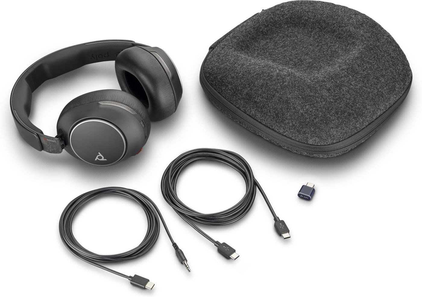 Kufje Poly Voyager Surround 80 UC, Bluetooth, Boomless, të zeza