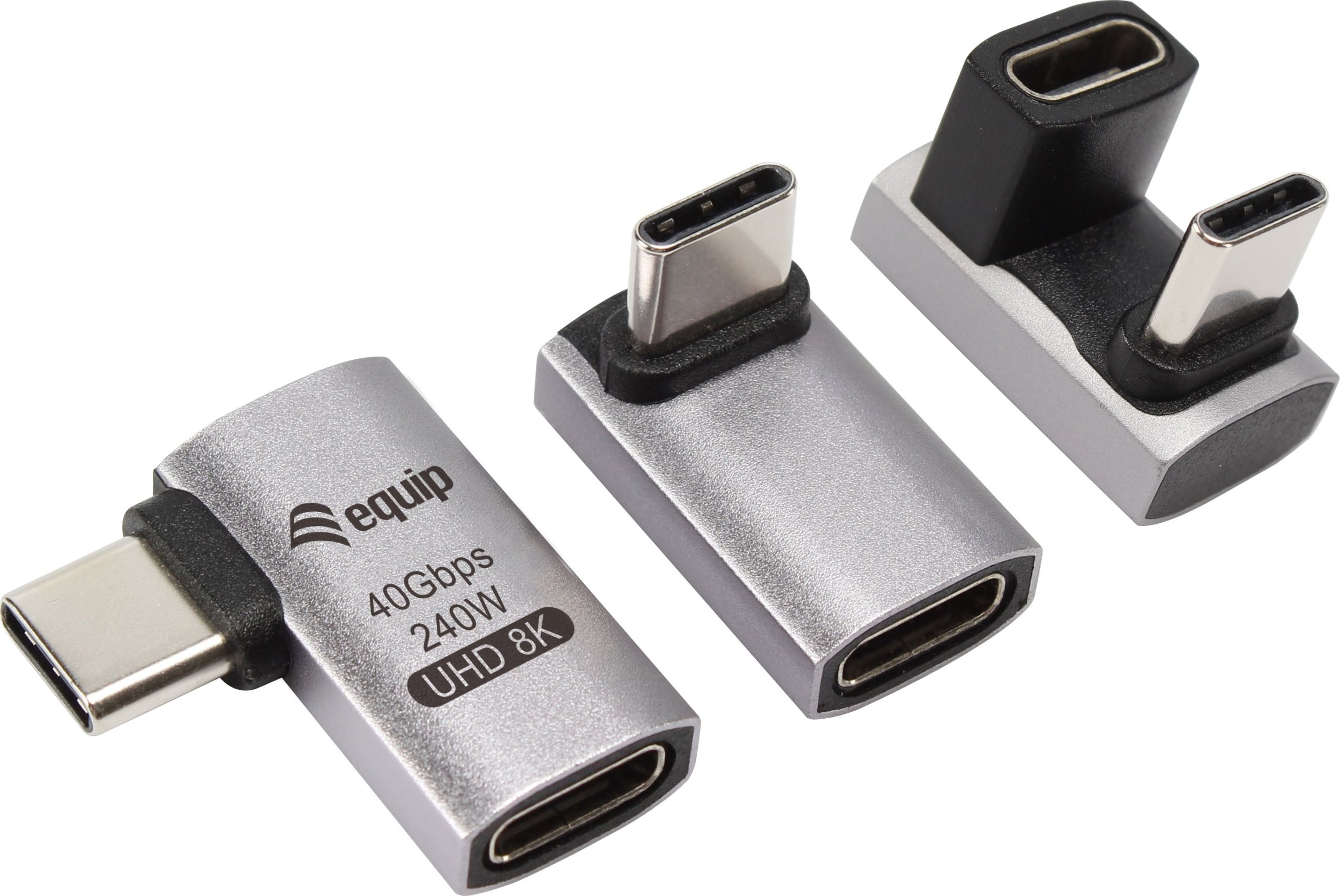 Adapter USB-C Equip USB4 C në C, 40Gbps, PD 240W, set 3 copë